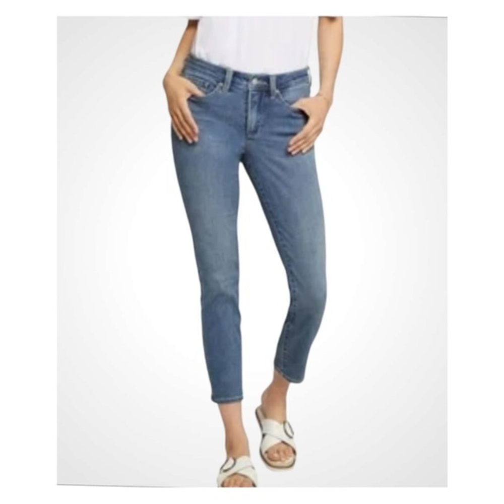 NYDJ Alina Convertible Ankle Cropped Women's Stretchy Blue Jeans Size 10P